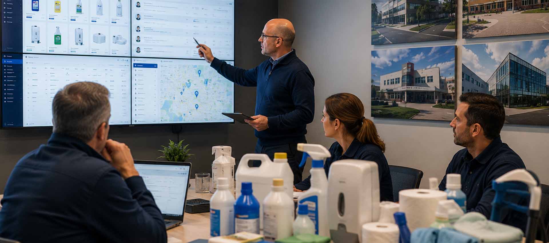 Locatiemanagement voor schoonmaakgroothandels en facilitaire organisaties